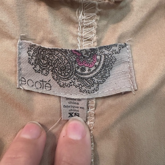 Ecote Tan Hooded Jacket - Picture 2 of 3